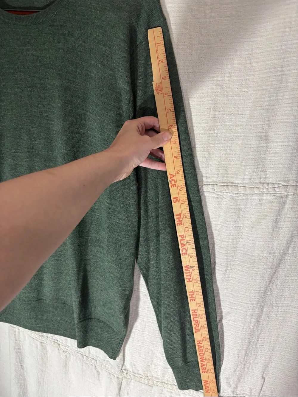 J. Crew Men's XL Merino Wool Blend Crewneck Sweater in Sage Green EUC